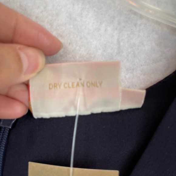 Rungolee Charlotte Dress Long Sleeve Silky V Neck Navy Size M - Picture 7 of 12